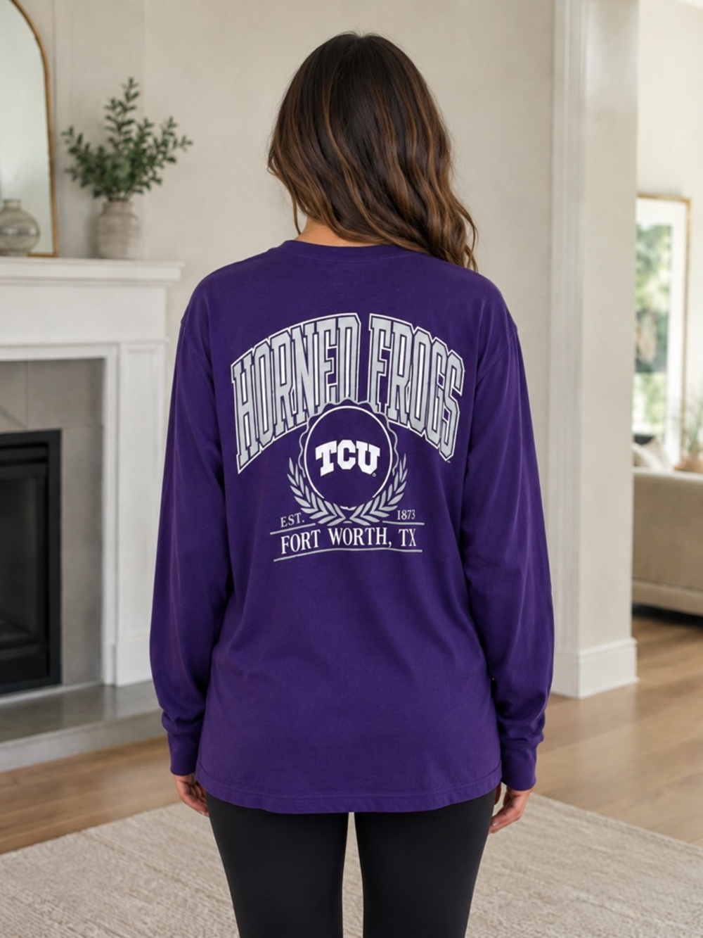Rivalry Threads TCU Horned Frogs Women XL Purple Long Sleeve Shirt NWT NCAA